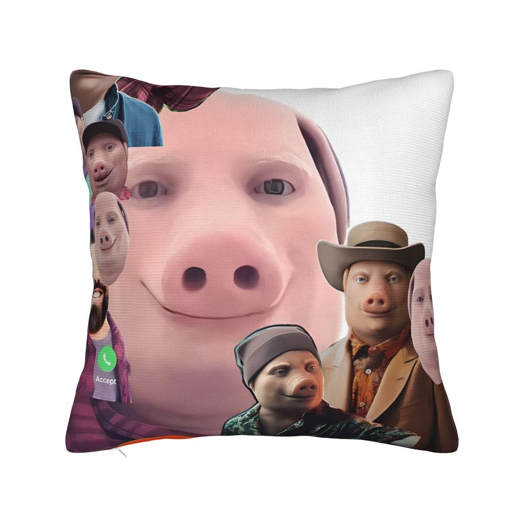 Pillow Case John Pork Calling Art Square  Pillow Cover For Chair Sofa Home Decor Kawaii Pillowcases