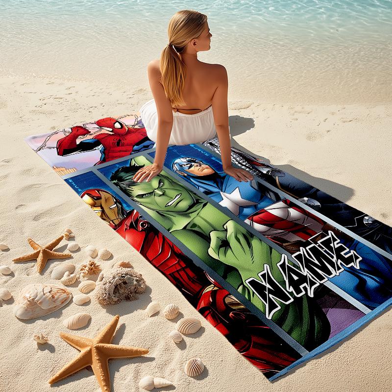 Personalized "Powerful Dark Sorcerer" Beach Towel Microfiber Beach Towel Thin Absorbent for Beach Swimming Yoga Bath Sports. 091059