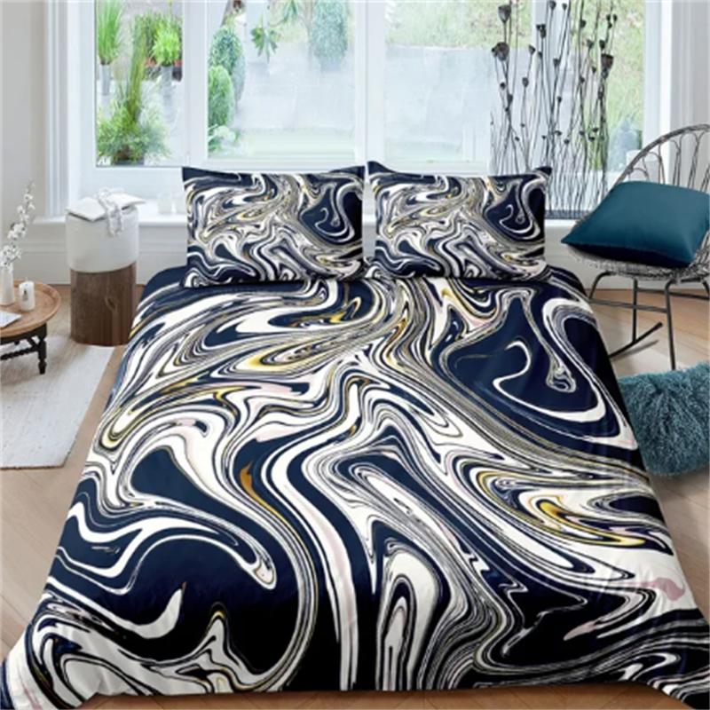Golden Marble Pink Bedding Set 3d Duvet Cover Sets Comforter Bed Linen Twin Queen King Single Size Room Decor Kids Adult Modern