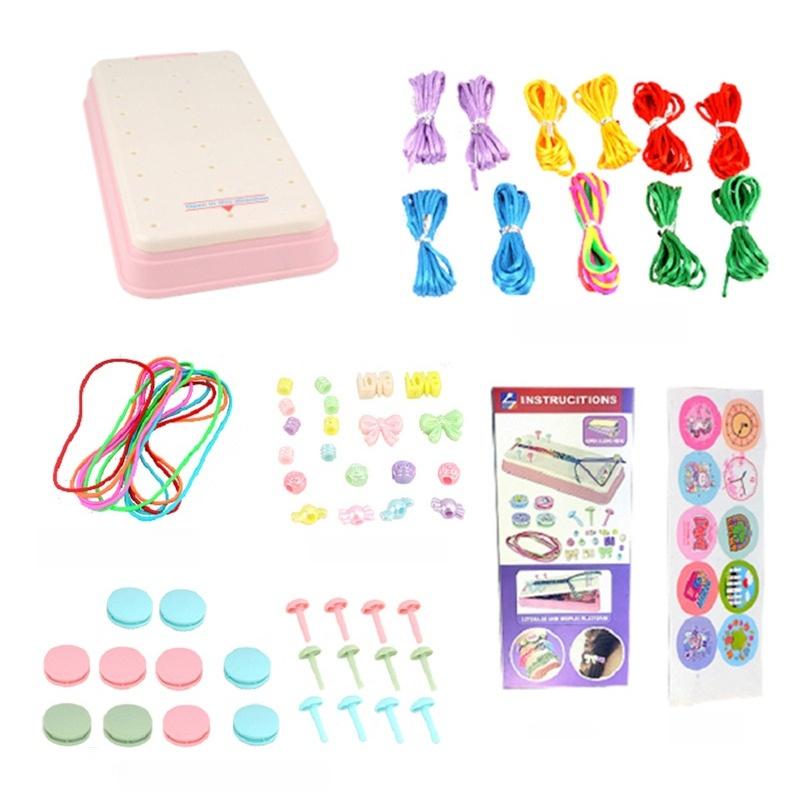

Hand rope knitter toy children s handmade DIY elastic hand rope bracelet making set