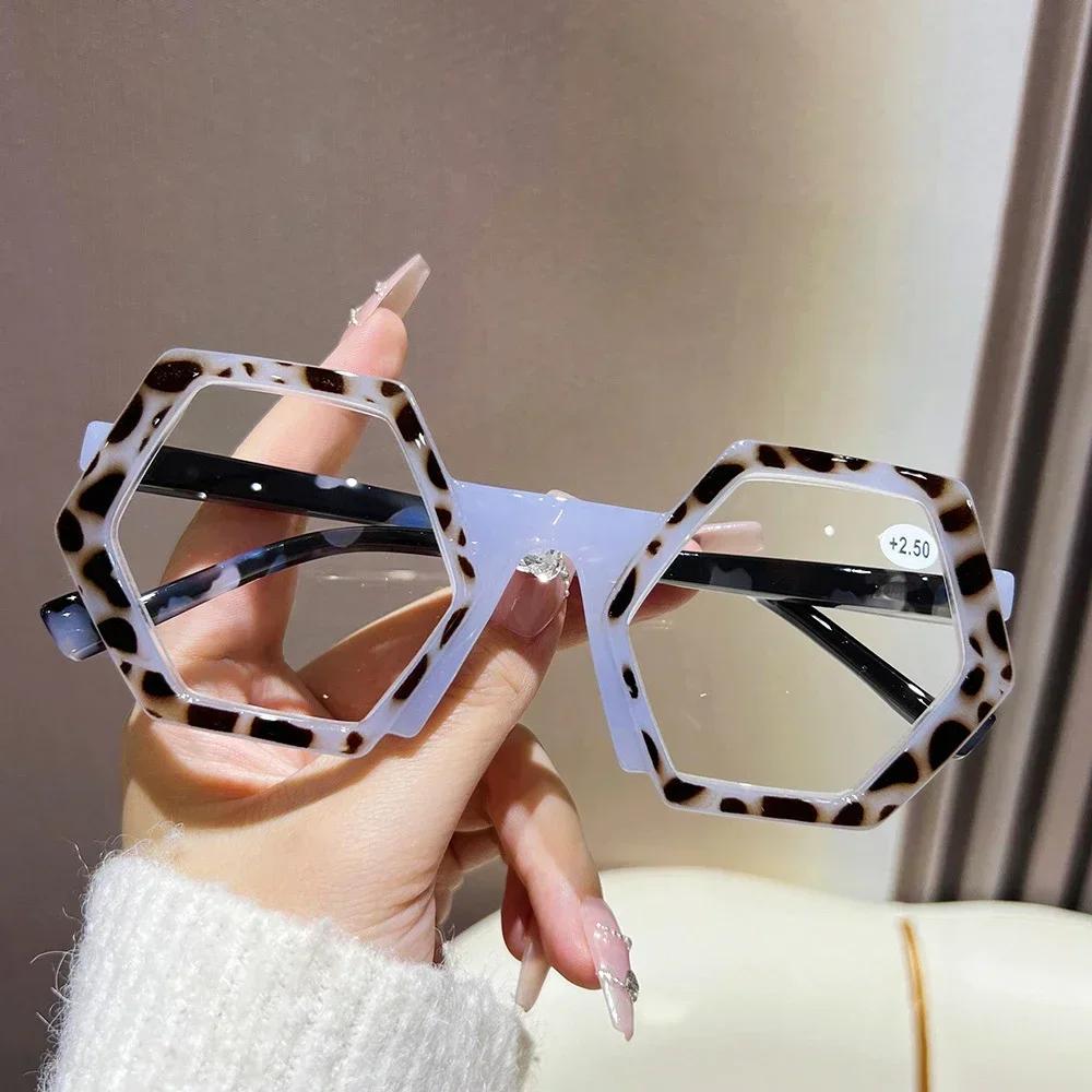 Blue Light Blocking Hyperopia Glasses for Women Men Fashion Irregular Eyeglasses Computer Eye Protection Reading Eyewear Diopter