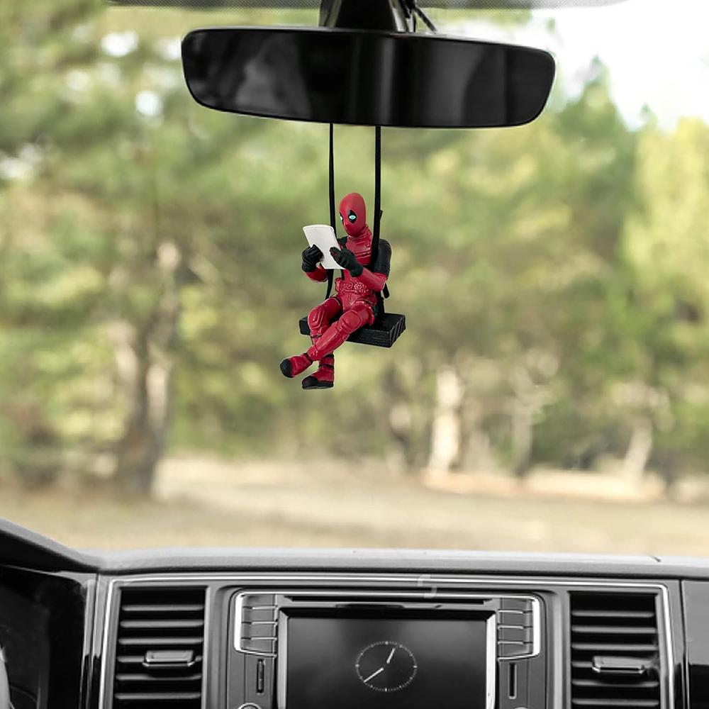 Deadpool Car Swinging Ornament For Mirror Hanging Car Interior Accessories