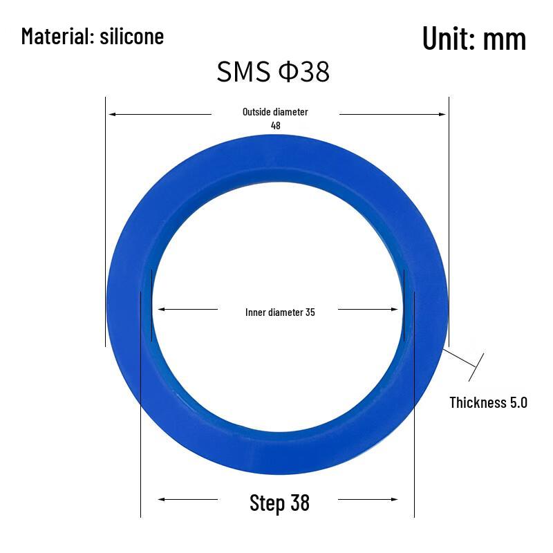ShangHeKai Silicone Rubber Union Gasket (100-Pack)