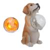 Charming Aesthetic Realistic Dog Figurine Solar Light Garden Ornament