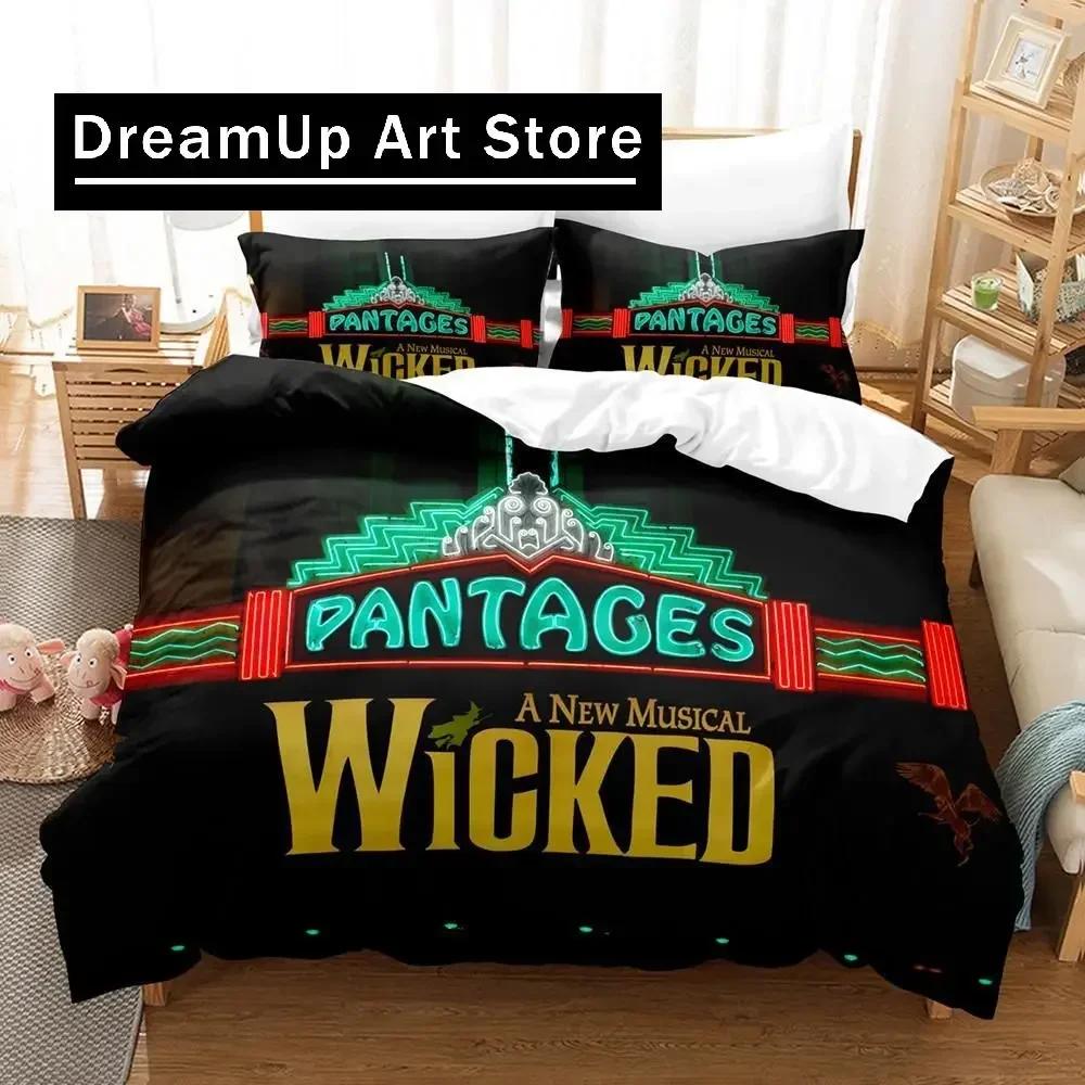 3D Print Wicked Musical Broadway Drama Bedding Set Boys Girls Twin Queen Full Size Duvet Cover Pillowcase Bed Adult Bedroom
