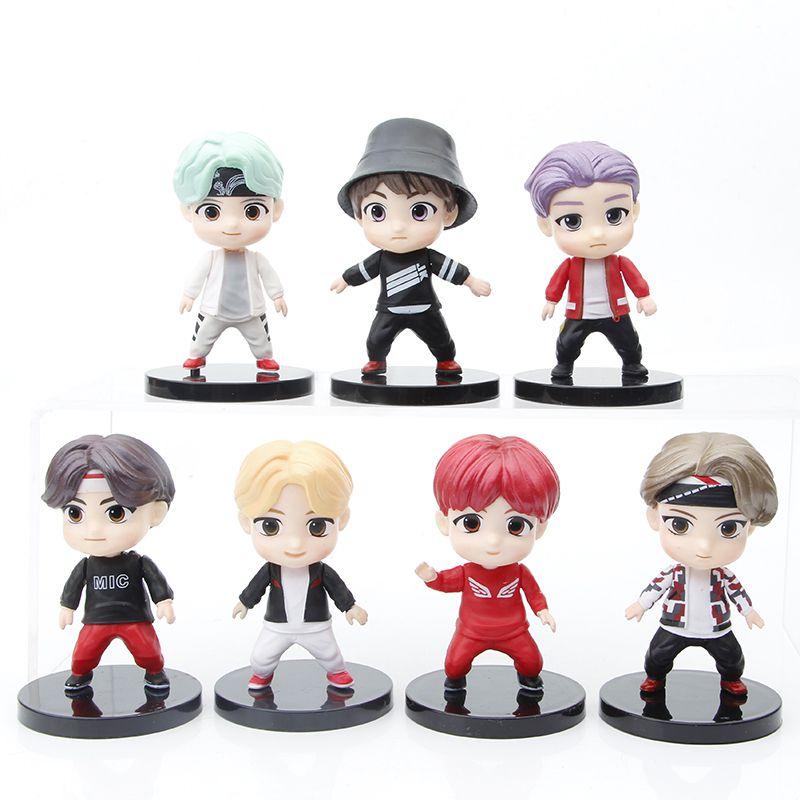 

Набор из 7 фигурок Bt21 Bts Bangtan Boys Tiny Tan, милая мультяшная модель, подарок на день рождения для фаната Generation 2