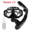 Myopia Diving Mask with Camera mount Snorkels  Set myopic lenses  Anti-Fog adult Diving Swimming Easy Breath Tube  Snorkel Mask