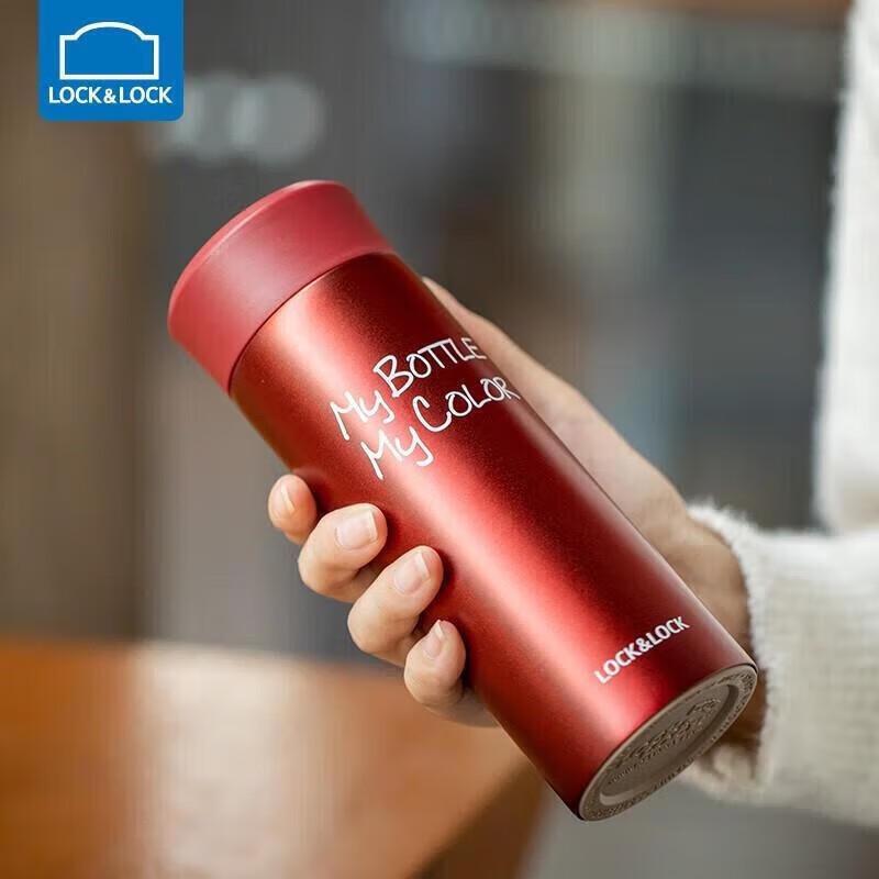 LOCK&LOCK LHC4014R Colorful Stainless Steel Mini Insulated Mug