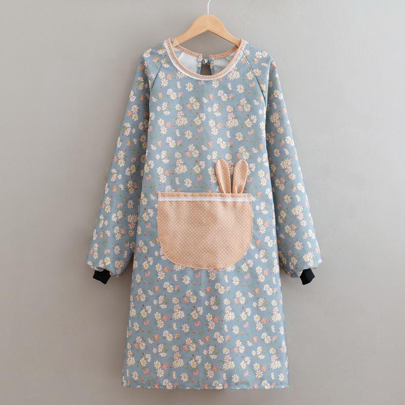 2024 Women's Long Sleeve Waterproof Kitchen Apron - Oil-Proof Coveralls for Home Use