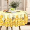 Sonnenblumen-Bienen-Druck Tischdecke, Frische Haushalts-Kaffeetisch-Tischdecke, Geeignet für lange und runde Tische