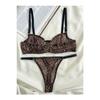 Icon Leopard Patterned Tulle Underwear Set