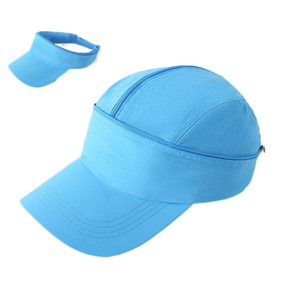 Removable Women Sun Hat Solid Color Empty Top Hat Fashion Sunscreen Baseball Hat  Summer
