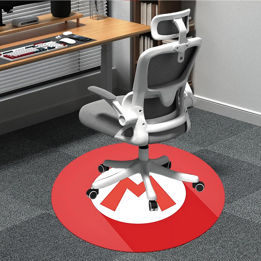 

1pc Mario Game Office Round Area Rug, Under Office Chairs Bedroom Living Room Home Decor a0926005 80cm by 80cm