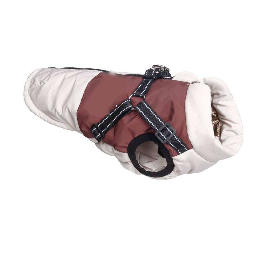 Warm Cotton-Padded Dog Clothes, Windproof Winter Jacket with Traction Hole, Comfortable Outfit for Large and Small Dogs