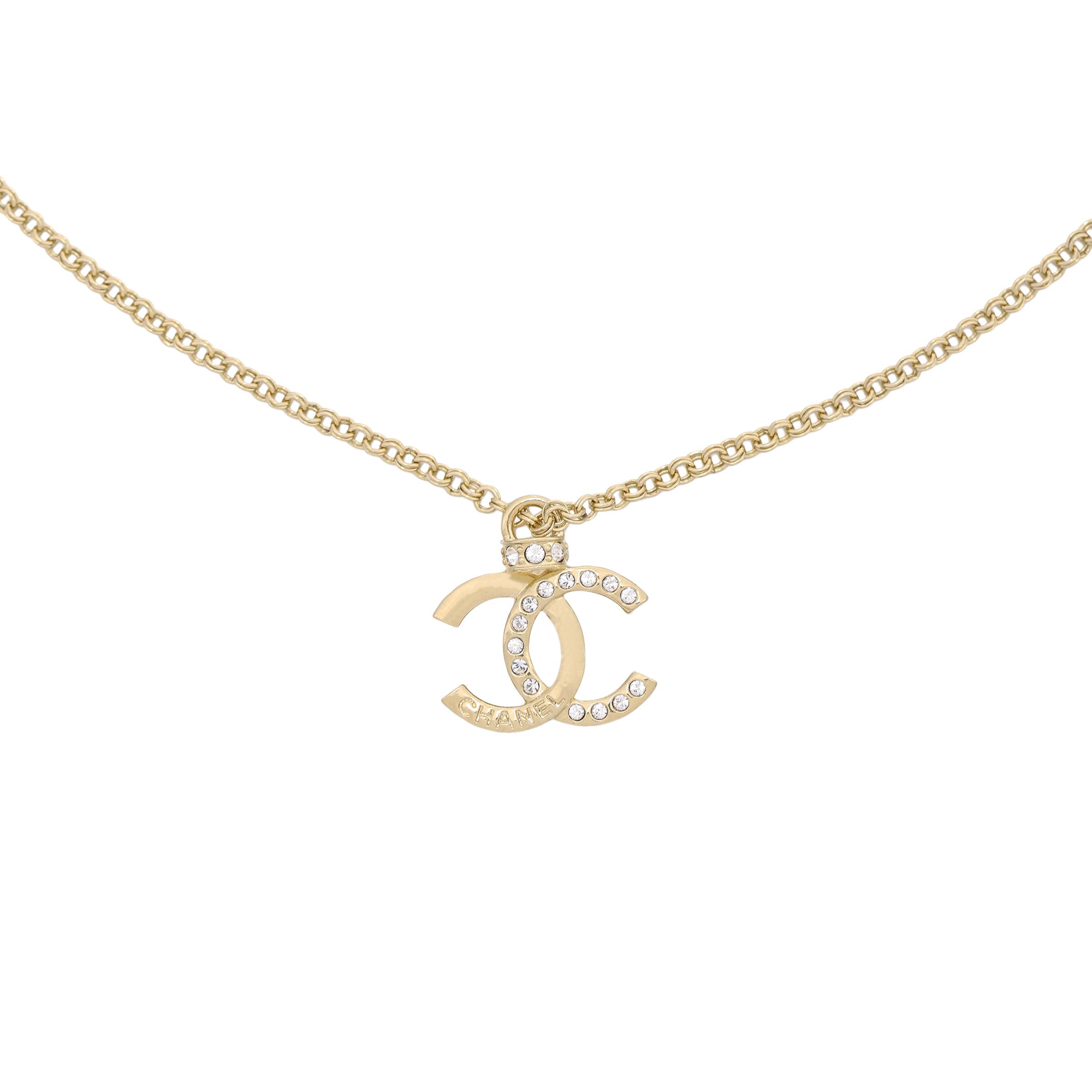 

Chanel 24P Spring Summer Collection Solid Color Double C Pendant Necklace Women necklace Gold ABD105-B16157-NW375 Box+Padding Board,F,Gold