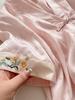 2025 Women's Mulberry Silk Pajamas: Short Sleeve, Frog Button, Chinese Hanfu Style