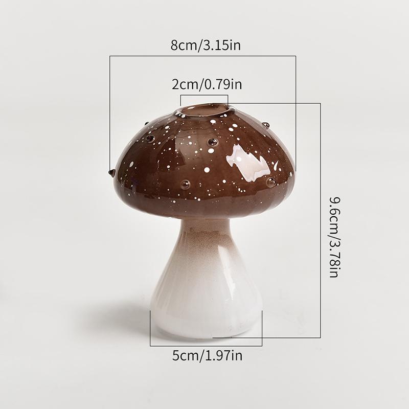 

1PC Mini Glass Vases Creative Hydroponic Plant Vase Living Room Dining Room Flower Vase Desktop Ornament 5 colors коричневий