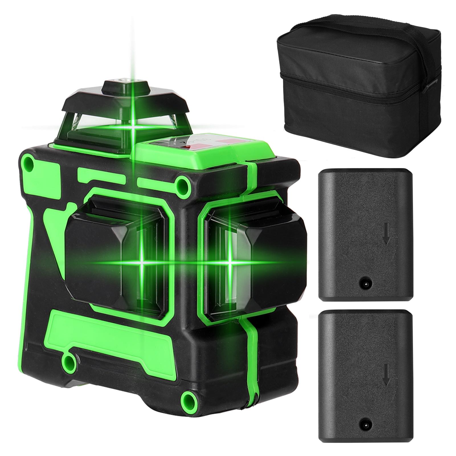 

Многофункциональный 3D 12-линейный лазерный уровень Вертикальные горизонтальные линии с функцией самовыравнивания US plug two batteries