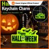 Xiaomi 1PC-Halloween Keychain Charm PVC Neon Green Bat Skull Pendant for Keys Bags Party Decor