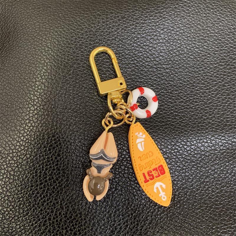 Korean Style Surfboard Lifebuoy Charm Keychain for AirPods
