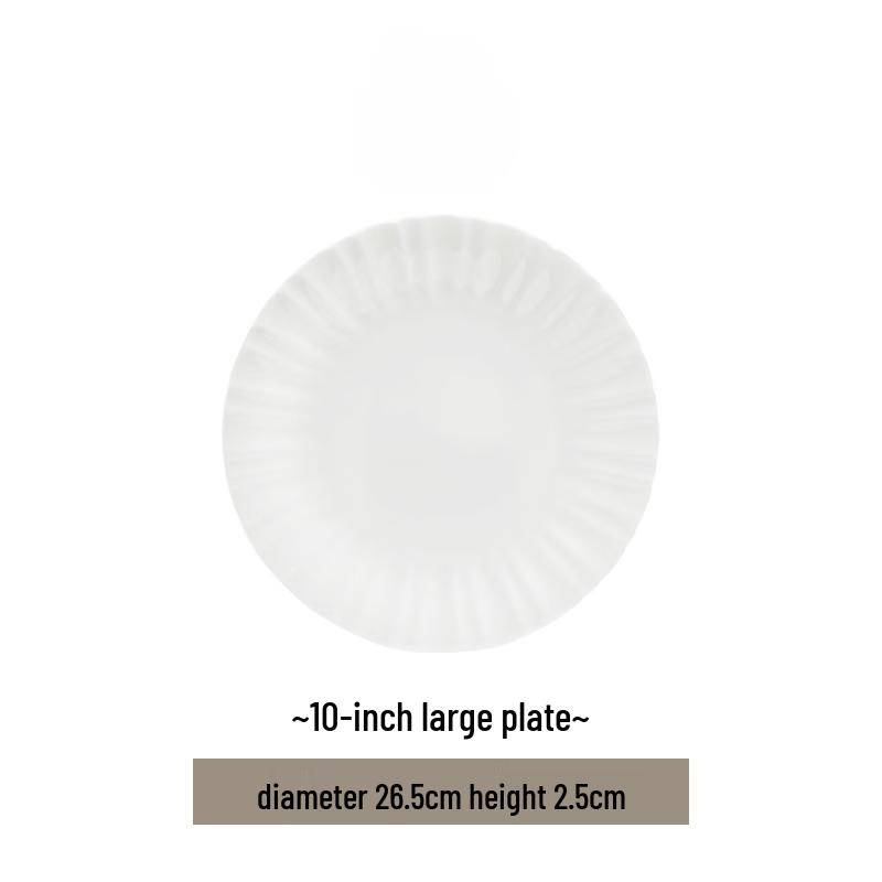 Moda Lanka Jingdezhen Pure White Embossed Dinnerware Collection