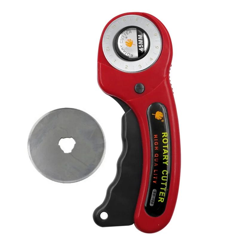 45mm Leather craft Rotary Cutter Leather Cutting Tool Leather Craft Fabric Circular Blade Knife DIY Patchwork Sewing Quilting