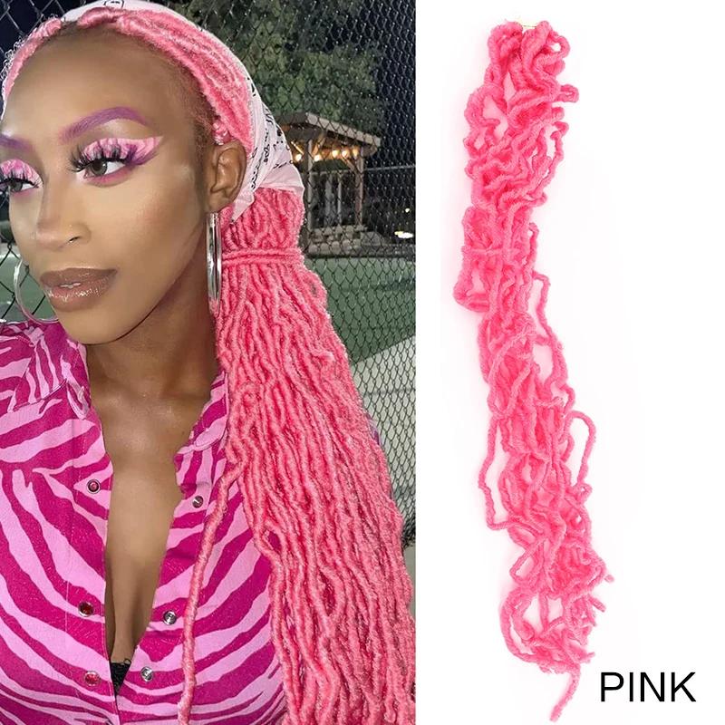 Kelebek Locs Tığ Örgüsü Saç 14 İnç Önceden Döngülenmiş Yıpranmış Locs Tığ Örgüleri