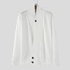 INCERUN Oversized Men V Neck Long Sleeve Front Cross Buttons Rib Casual Loose Cardigan