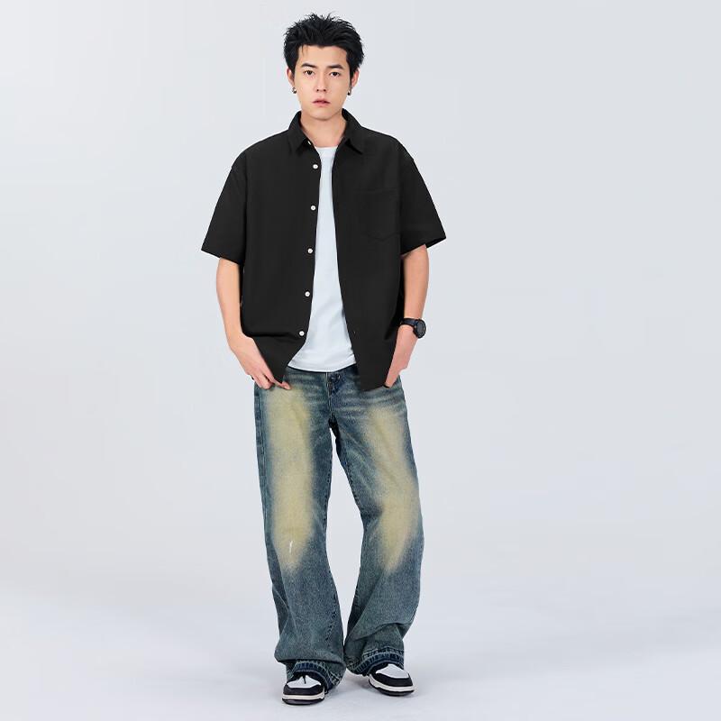 MINISO Men's Ice Silk Casual Short Sleeve Shirt