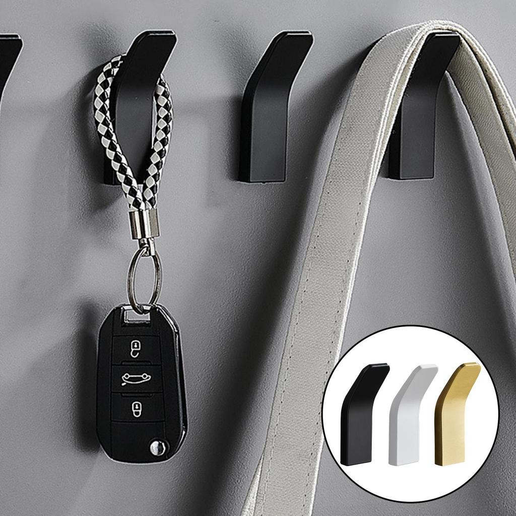 5 High Strength Aluminum Self Wall Hooks Hanger Holder for Clothes, Bag, Towel, Hook, Organizer