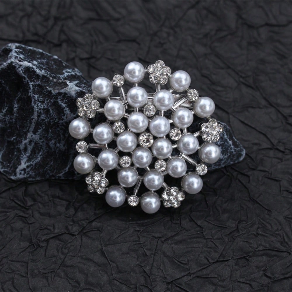1pc Pearl-Embellished Women's Brooch & Pin Jewelry - Retro Elegant, Fashionable, Unique Design, for Scarves/Bags, Ideal Gift