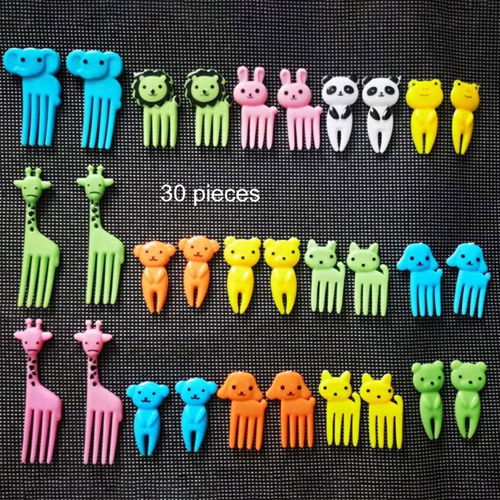 Animal Food Picks for Kids for Fruit Dessert Pastry Snacks 30 Pcs