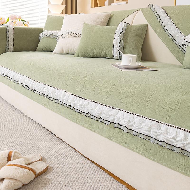 Sofa Cushion Four Seasons Universal Modern Light Luxury All-Inclusive Universal Chenille Sofa Cover Non-Slip High-End