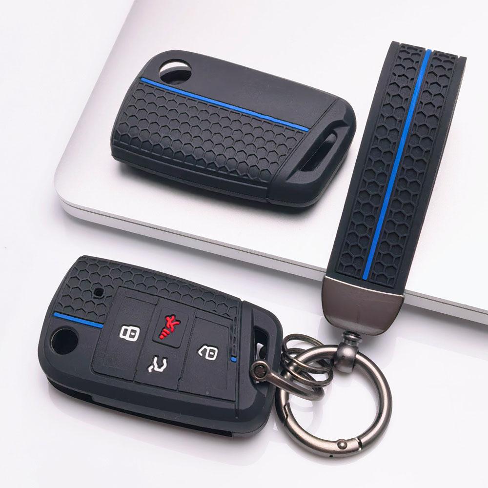 Key Cover for VW Golf Jetta Passat Tiguan GTI Sagitar MK7 GLI Magotan with Keychain Protective Accessory Key Fob Protection Replacement