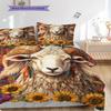 Sheep Pattern Bedding Quilt Set Quilt Cover Pillowcase Home Decoration Birthday Gift (1 * duvet cover + 2 * pillowcase, without core)