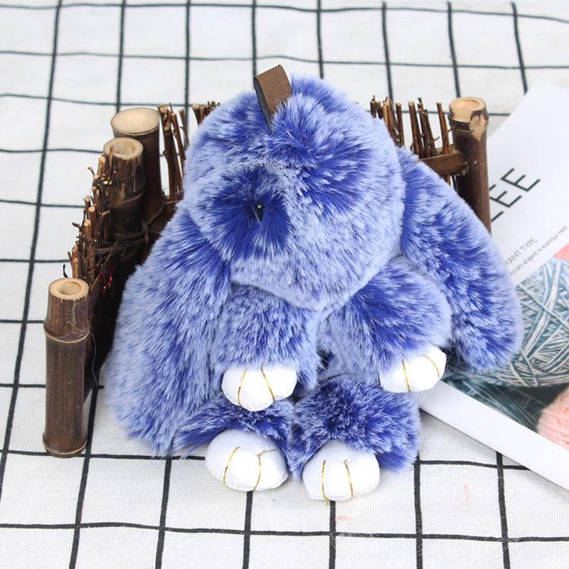 Roztomilý plyšový králíček Klíčenka Dámská Kožešinový Pom Pom Andělský Králík Kroužek na klíče Králík Pompom Plyšové Panenky Hračka Pro Dívky Taška Klíčenka do Auta 13cm