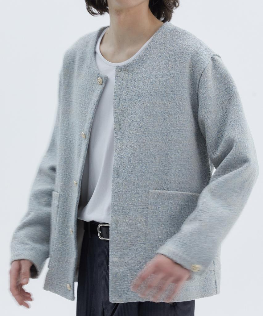 Trip Le Sens Casting Tweed Round Jacket_Vintage Blue