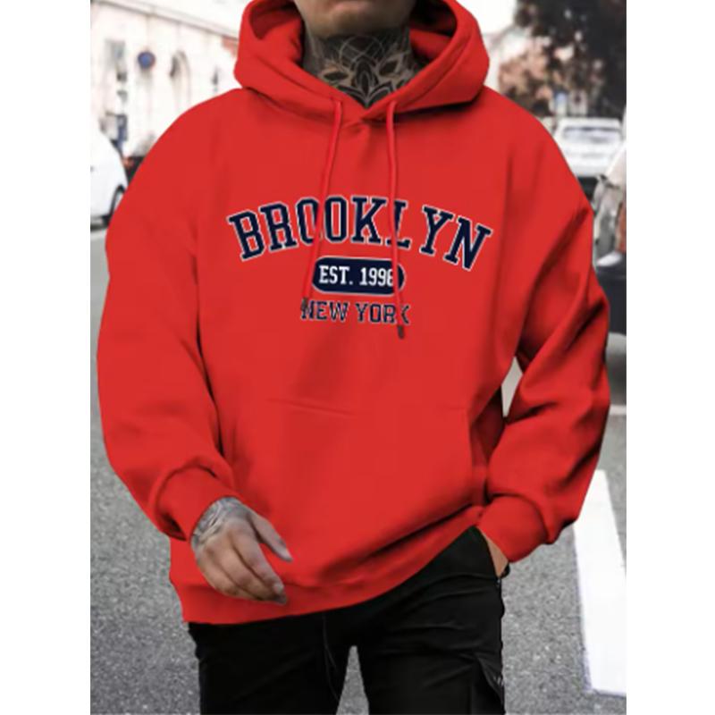 Brooklyn Est 1998 New York Printing Men Hoodies Harajuku Crewneck Hoodie Fashion Oversize Hoody Autumn Comfortable Tracksuit