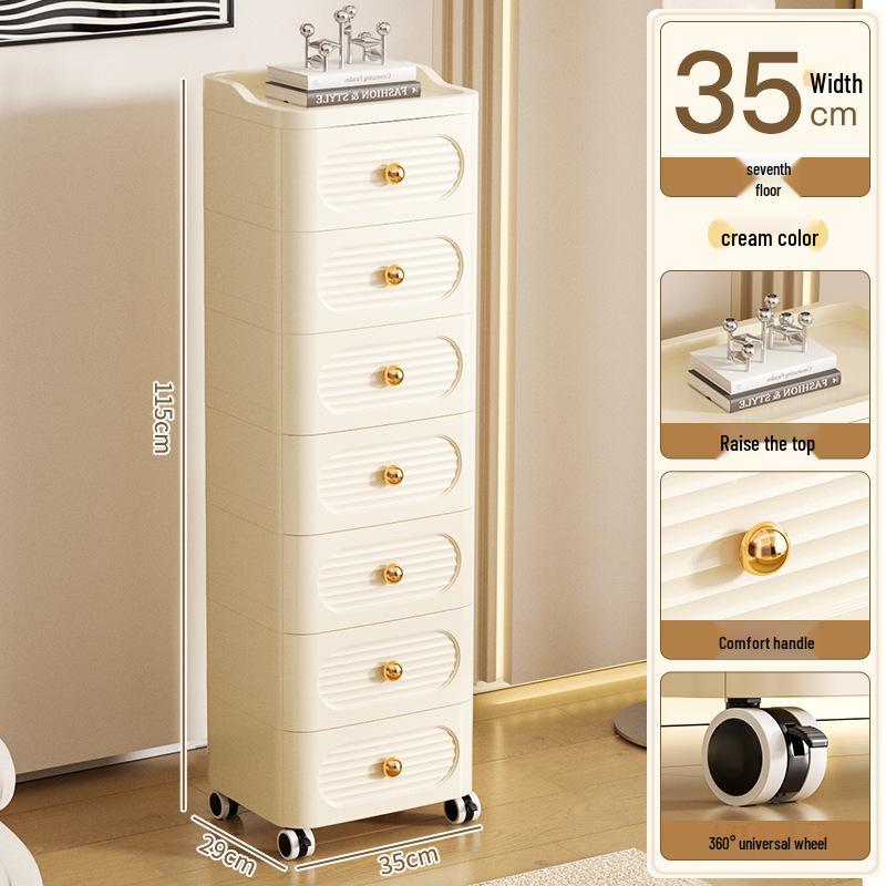 Kids' Snack Organizer: Plastic Drawer Storage Cabinet for Living Room