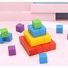 3D Spatial Thinking Building Blocks Cube Rainbow Stacking Blocks Game Math Preschool Learning Educational Toys for Children Kids