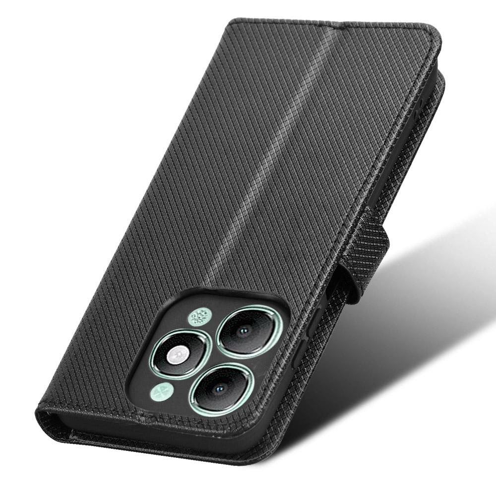 For Itel A90 4G Leather Wallet Case with Strap Diamond Texture Phone Cover