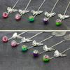 Retro Vintage Bookmark Design of Feather + Butterfly Metal Bookmarks Promotional Gift