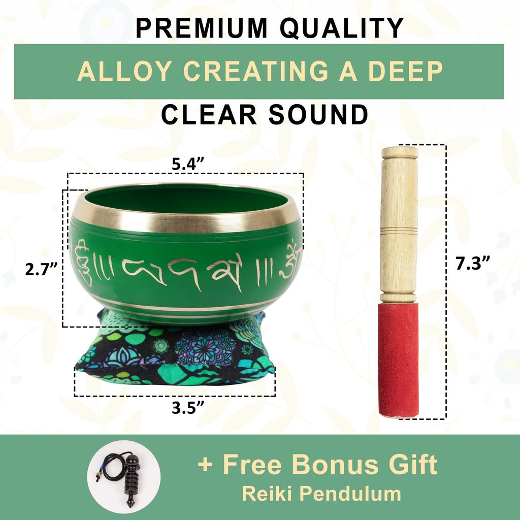 IBA Indianbeautifulart Tibetan Singing Bowl Musical Instrument For Meditation W Stick & Cushion