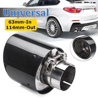 ID:2.5/" OD:4/" Universal Rear Tail Exhaust Pipe Trim Muffler End Dual Tip 170mm
