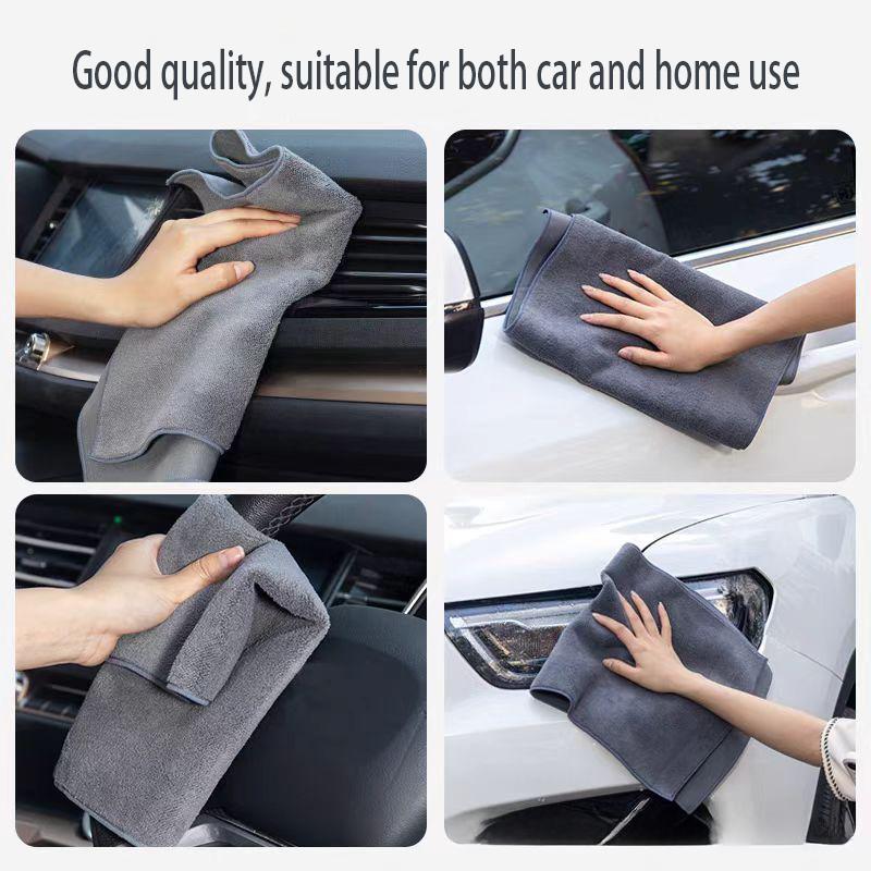 2-pack double-sided car cleaning cloths 30×30cm for car interiors and home use. Soft and absorbent, multifunctional car cleaning cloth.
