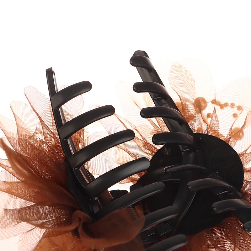 Haarspange mit Schmetterlings- und Blumenmuster, Haifisch-Haarspange für Damen, Haarschmuck mit Quasten und elegantem Blumenmuster.