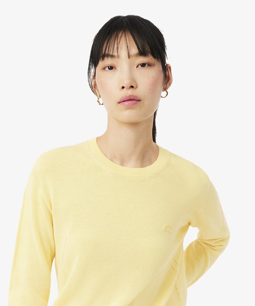 LACOSTE Women'S Light Cotton Crew Neck Sweater Af4145-56G 107
