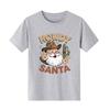Santa Claus HOWDY SANTA letter printed pattern Tshirt short sleeved round neck versatile Womens Tshirt