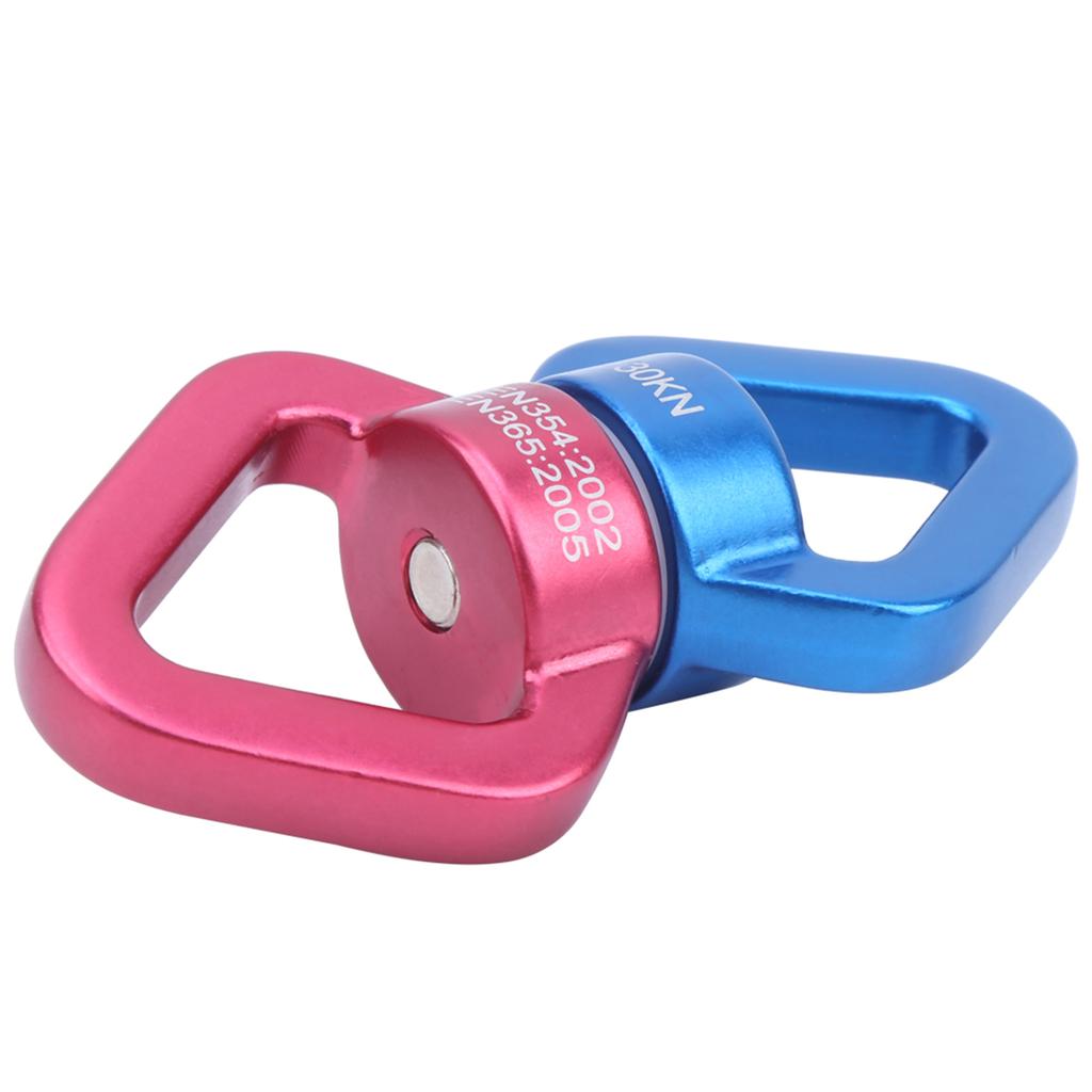 Air Yoga Swing Kobling 360 Grader Universelle Roterende Ringer Magnalium Karabinkrok Rød og Blå