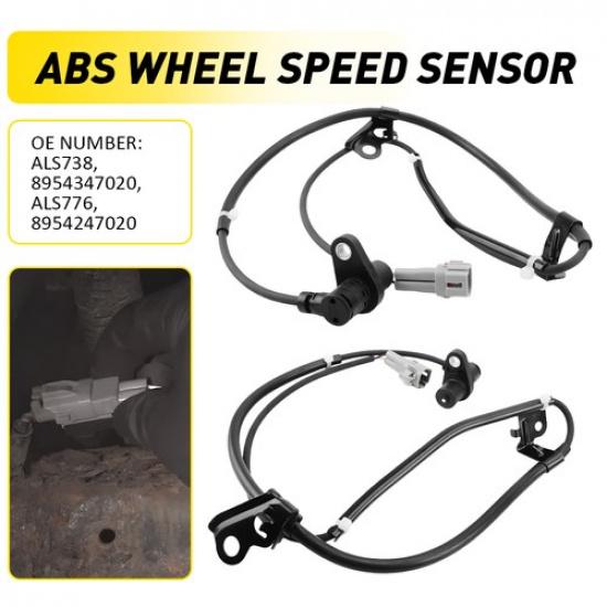 2PCS Front Wheel Speed ABS Sensor For 2004-2008 Prius Base Touring 8954247020